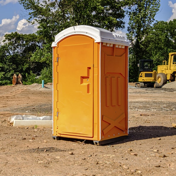 how often are the portable restrooms cleaned and serviced during a rental period in Bogue Kansas